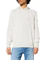 Bluzy męskie - camel active Męska bluza z kapturem, steingrau, M - miniaturka - grafika 1