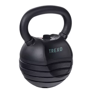 Kettlebell regulowany odważnik hantel TREXO 14 kg - Kettlebell - miniaturka - grafika 1