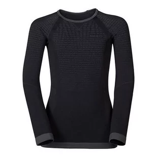 Odlo dzieci koszulka funkcyjna, 116/128 183139_116-128/S_Negro / Gris - Bluzy narciarskie - miniaturka - grafika 1