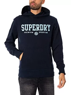 Superdry Męska bluza z kapturem, niebieski, XL - Bluzy męskie - miniaturka - grafika 1