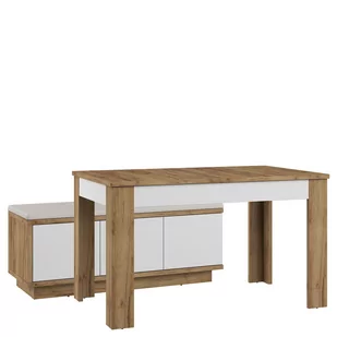 Zestaw Mebli do Jadalni 10 Hybrid MebloCross Dąb Artisan / Biały Połysk, Eco Czarny - Meble kuchenne - miniaturka - grafika 1