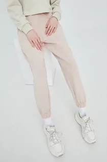 Spodnie damskie - KARL Kani Kani spodnie dresowe bawełniane kolor różowy gładkie - grafika 1