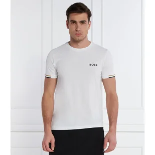 BOSS GREEN T-shirt boss x matteo berrettini | Slim Fit | stretch - Koszulki męskie - miniaturka - grafika 1