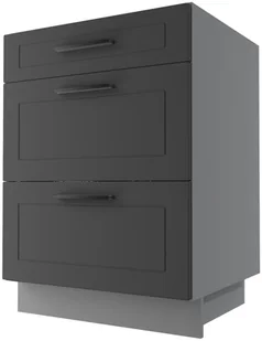 Bergamo Szafka Dolna D3E/60 Hettich Grafit Mat - Meble kuchenne - miniaturka - grafika 1