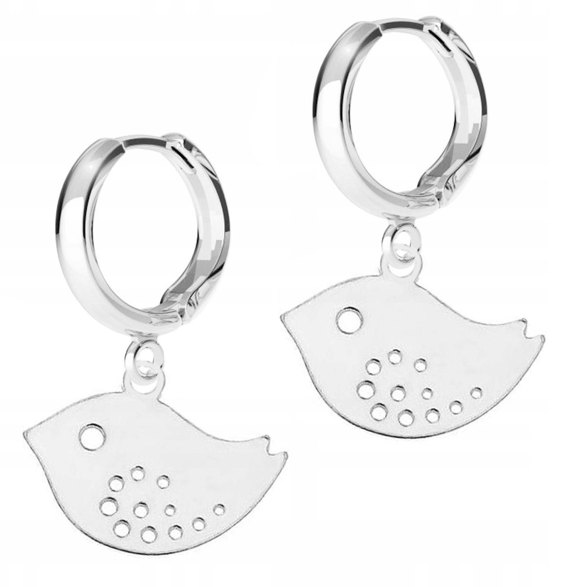 Kolczyki Srebrne Ażurowe Ptaki Ptaszki Jaskółki Bird Jaskółka SREBRO 925