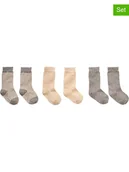 Skarpetki dla dzieci - JAKO-O Skarpety (3 pary) w kolorze beżowo-szarym - miniaturka - grafika 1