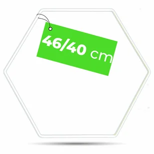 BIAŁY HEKSAGON obręcz do łapacza snów do makram 46 x 40 cm koło metalowe - Wyposażenie pokoiku dziecięcego - miniaturka - grafika 1