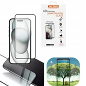 Szkła hartowane na telefon - TELTECH PREMIUM SZKŁO 6D IPHONE 13 / 16e SZKŁO PROFILOWANE HARTOWANE FULL COVER CZARNA RAMKA - miniaturka - grafika 1