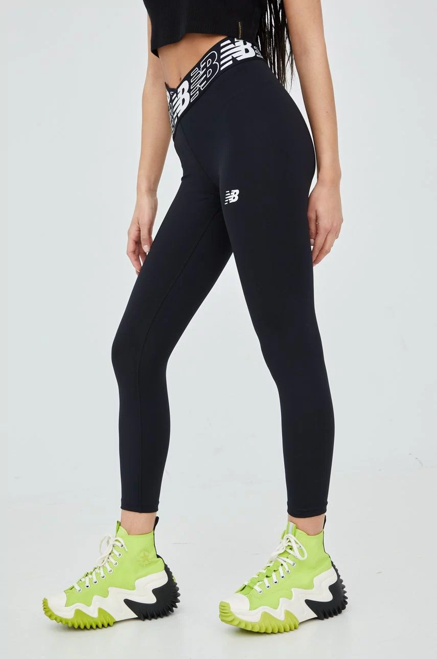 New Balance Legginsy WP21501 Czarny Fitted Fit