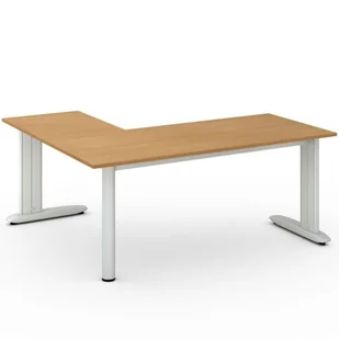 B2B Partner Biurko Flexible L 1800 x 1600 mm, buk 468118 - Biurka - miniaturka - grafika 1