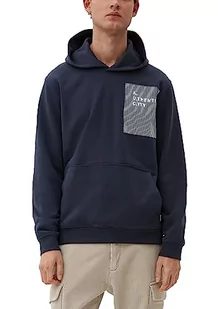 s.Oliver Bernd Freier GmbH & Co. KG Męska bluza z kapturem, długi rękaw, niebieska, XL (DE), niebieski - Bluzy męskie - miniaturka - grafika 1