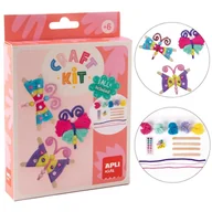Zabawki kreatywne - Zestaw kreatywny DIY Craft Kit Apli Kids - Wełniane Motyle 6lat+ - miniaturka - grafika 1