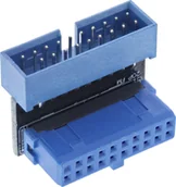 Akcesoria do komputerów stacjonarnych - InLine Adapter kątowy 19-pin USB 3.0 33448O - miniaturka - grafika 1