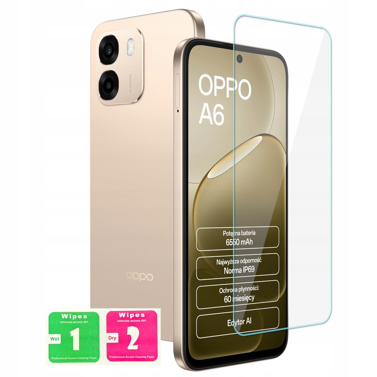 9H Szkło Do Oppo A6 A6C A6S A6T A6X 4G 5G Szkiełko Szybka Na Środek Ekranu Futerał Kejs Ochraniacz Okładka Pokrowiec Case Z Klapką Obudowa Z Kieszon..