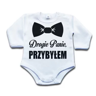 Body - Drogie Panie, PRZYBYŁEM - 98 dł - Body dla niemowląt - miniaturka - grafika 1