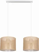 Lampy sufitowe - Lampa wisząca Solar Lampa wisząca żyrandol BOHO len 2 żarówki biała - miniaturka - grafika 1