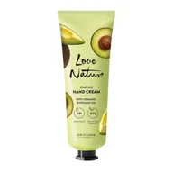 Kremy i maski do rąk - Oriflame, Pielęgnujący krem do rąk Love Nature z organicznym olejkiem z awokado - miniaturka - grafika 1
