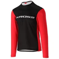 Koszulki rowerowe - Koszulka rowerowa KROSS Hyde Long Sleeve ( L) Czarno-czerwony - miniaturka - grafika 1