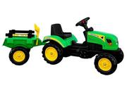 Jeździki dla dzieci - Lean Traktor Branson z Przyczepą Zielony Pedały 135 cm 3827 - miniaturka - grafika 1