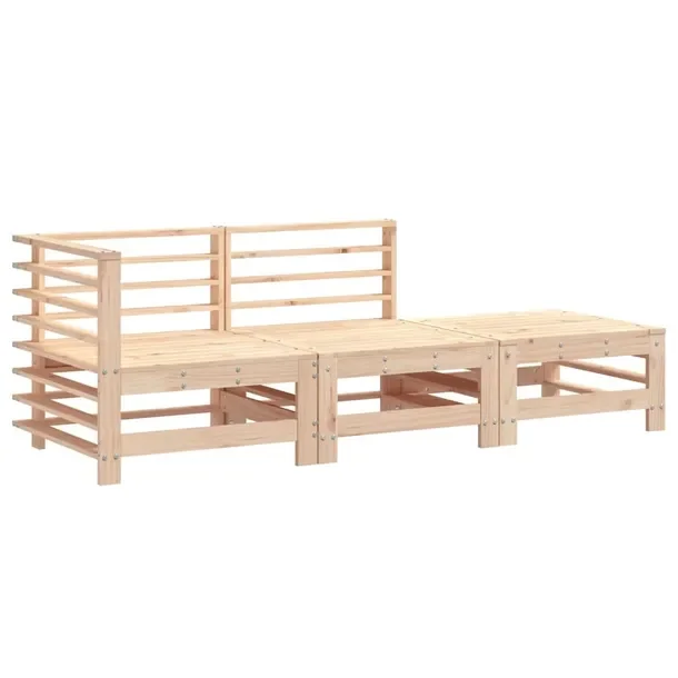 Drewniany zestaw wypoczynkowy z sosny, wymiary: 63,5x63,5x60 cm, 57,5x63,5x