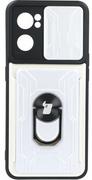 Etui i futerały do telefonów - Bizon Etui Case CamShield Card Slot Ring Oppo Reno 7 5G białe BCCSCSROPR75GWE - miniaturka - grafika 1