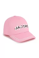 Czapki dla dzieci - Marc Jacobs czapka z daszkiem bawełniana dziecięca kolor różowy z nadrukiem - miniaturka - grafika 1
