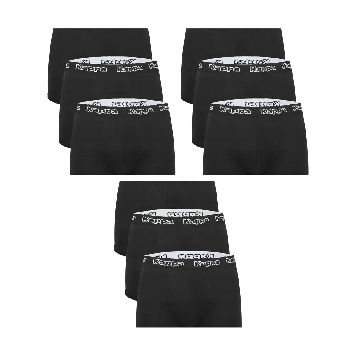 3-PAK Bokserki bawełniane 3-pack czarne KAPPA na co dzień i do sportu L