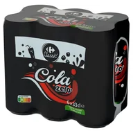 Napoje gazowane - Carrefour Classic Zero Napój gazowany o smaku cola 6 x 33 cl - miniaturka - grafika 1