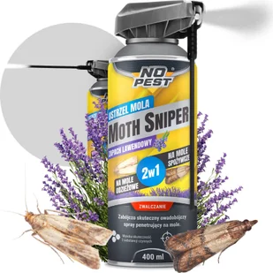 NO PEST Sniper Spray na Mole 400ml Środek Płyn Preparat na Mole Odzieżowe Spożywcze - Zwalczanie i odstraszanie szkodników - miniaturka - grafika 1
