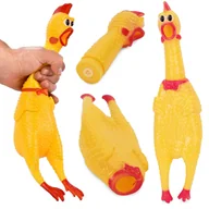 Zabawki dla psów - Zabawka Dla Psa Piszcząca Gryzak Kurczak Guma 31CM - miniaturka - grafika 1