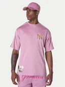 Koszulki męskie - New Era T-Shirt New York Yankees MLB Floral 60596338 Różowy Regular Fit - miniaturka - grafika 1
