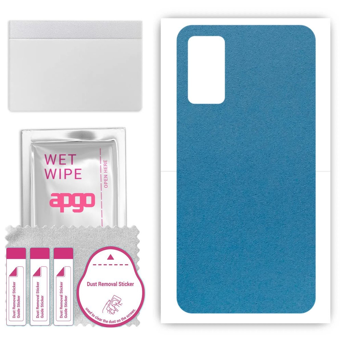 Folia naklejka skórka strukturalna na TYŁ Zamsz do Sharp Aquos V6 5G - Zamsz Niebieski - apgo SKINS