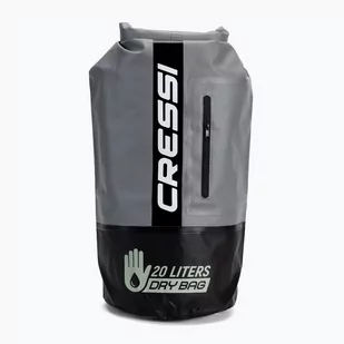 Cressi Dry Bag Premium 20LT wodoszczelny plecak dla dorosłych, do uprawiania sportu, czarny/szary/dwukolorowy, 20 l - Pływanie - miniaturka - grafika 1