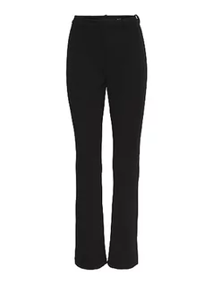 Spodnie damskie - VERO MODA Spodnie damskie wyeksponowane normalna wysokość pasa M34Black - grafika 1