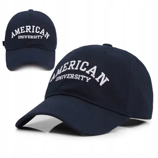 Czapka z daszkiem bejsbolówka AMERICAN bawełniana GRANATOWA Pako Jeans - Czapki i chusty sportowe męskie - miniaturka - grafika 1