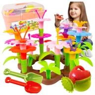 Klocki - Klocki Kwiatki Ogród Konstrukcyjne Kwiaty Duże Zestaw w Kuferku 95 Elem. - miniaturka - grafika 1