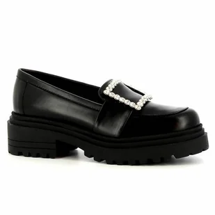 Czarne mokasyny damskie CARINII - Carinii - Mokasyny damskie - miniaturka - grafika 1