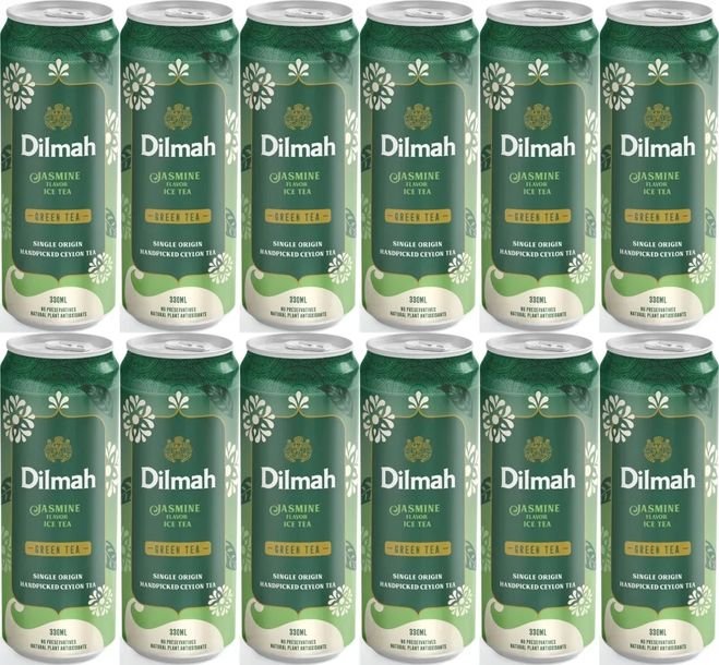 Dilmah Napój mrożony Zielona Herbata Jaśminowa w puszce 330ml 12 sztuk