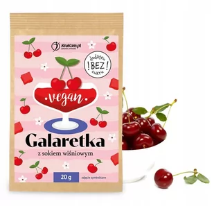 KruKam Galaretka wegańska wiśniowa 20 g - Galaretki - miniaturka - grafika 1