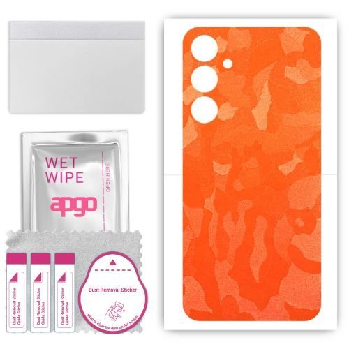 folia naklejka skórka strukturalna na TYŁ do Samsung Galaxy A05s - Moro Camo Pomarańczowy - apgo SKINS