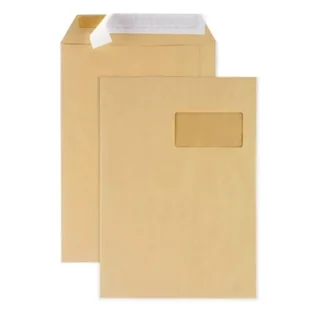 200 kieszonek z papieru kraft z okienkiem - 22,9 x 32,4 cm - Koperty - miniaturka - grafika 1
