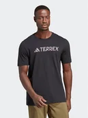 Odzież trekkingowa męska - adidas T-Shirt Terrex Classic Logo T-Shirt HZ1399 Czarny Regular Fit - miniaturka - grafika 1