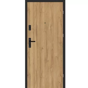 Drzwi wejściowe wewnątrzlokalowe Zeus 90 cm prawe dąb grand/black - Drzwi zewnętrzne - miniaturka - grafika 1