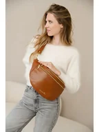 Torby sportowe - Anna Morellini Skórzana saszetka "Lorenza" w kolorze jasnobrązowym - 36 x 22 x 12 cm - miniaturka - grafika 1