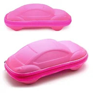 Akcesoria do okularów - Etui na okulary dla dzieci AUTKO na zamek ET-134E różowe - miniaturka - grafika 1