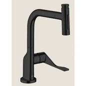 Baterie kuchenne - AXOR 39862670  Citterio Jednouchwytowa bateria kuchenna Select 230 2jet z wyci?gana wylewk? i sBox czarny matowy - miniaturka - grafika 1