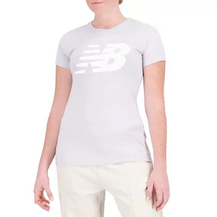Koszulki sportowe damskie - Koszulka New Balance WT03816GRV - fioletowa - grafika 1