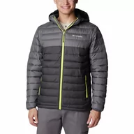 Odzież trekkingowa damska - Kurtka Turystyczna Puchowa Męska Columbia Powder Lite Hooded Jacket - miniaturka - grafika 1
