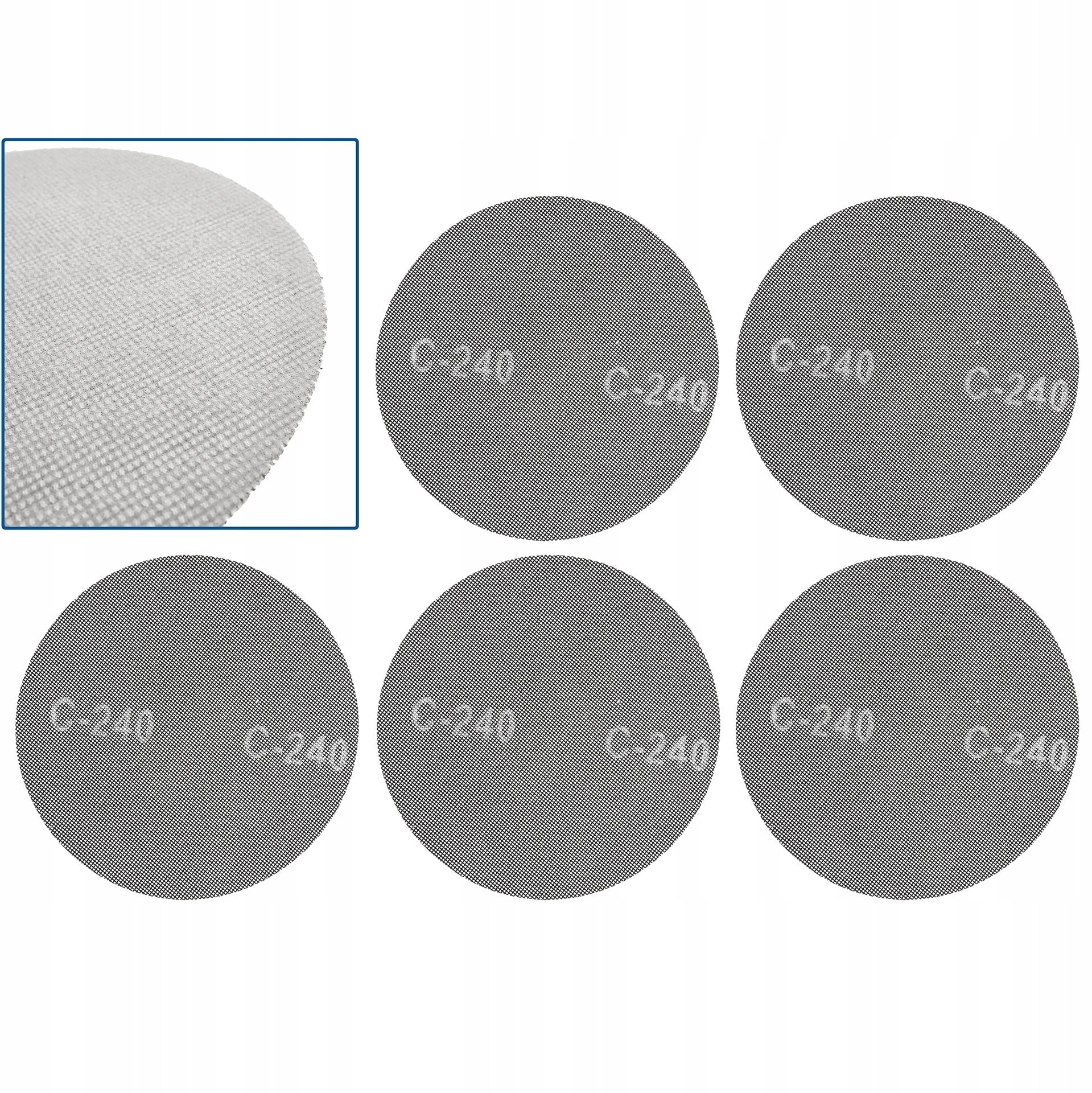 Geko Siatka ścierna na rzep 225mm P240 5/250