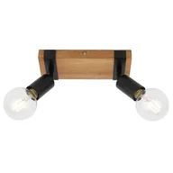 Lampy sufitowe - Molini lampa sufitowa (spot) 2-punktowa czarna/ciemny dąb SPL-2079-2 - miniaturka - grafika 1